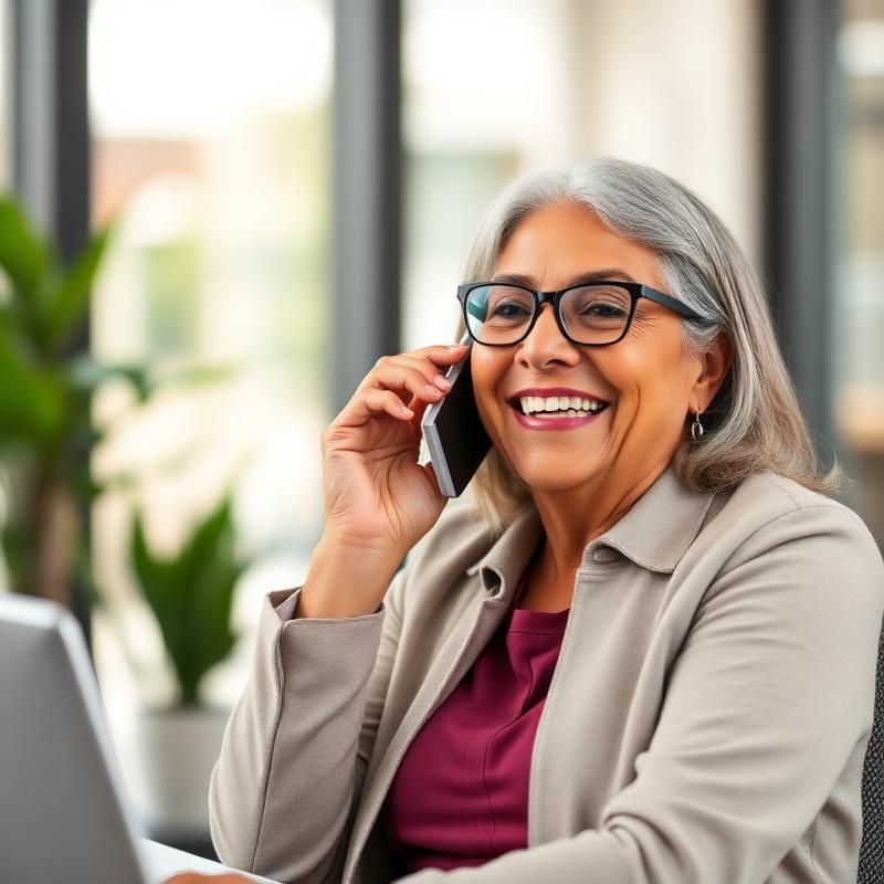 Medicare consultant helping senior client